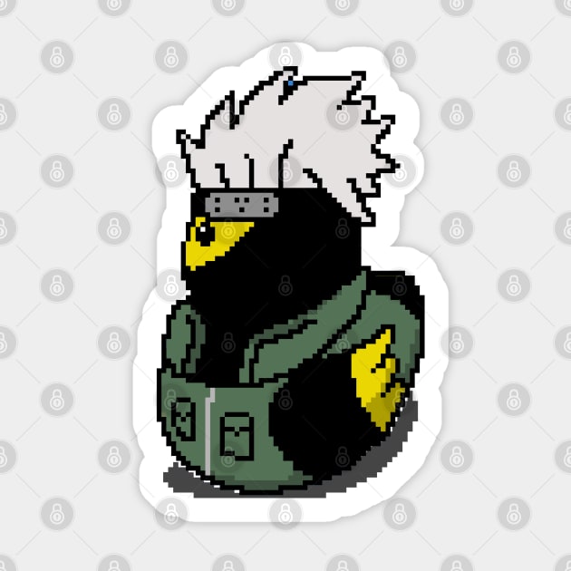 Duckys the ninja v2 Sticker by pixelzart